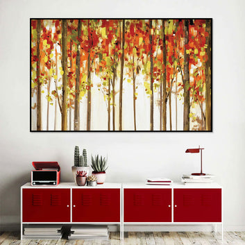 Vibrant Autumn Forest Canvas Wall Art