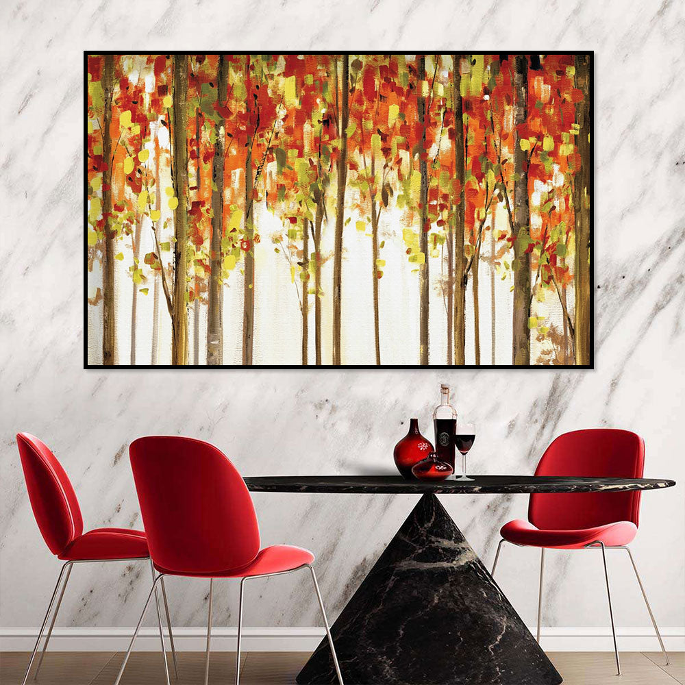 Vibrant Autumn Forest Canvas Wall Art 