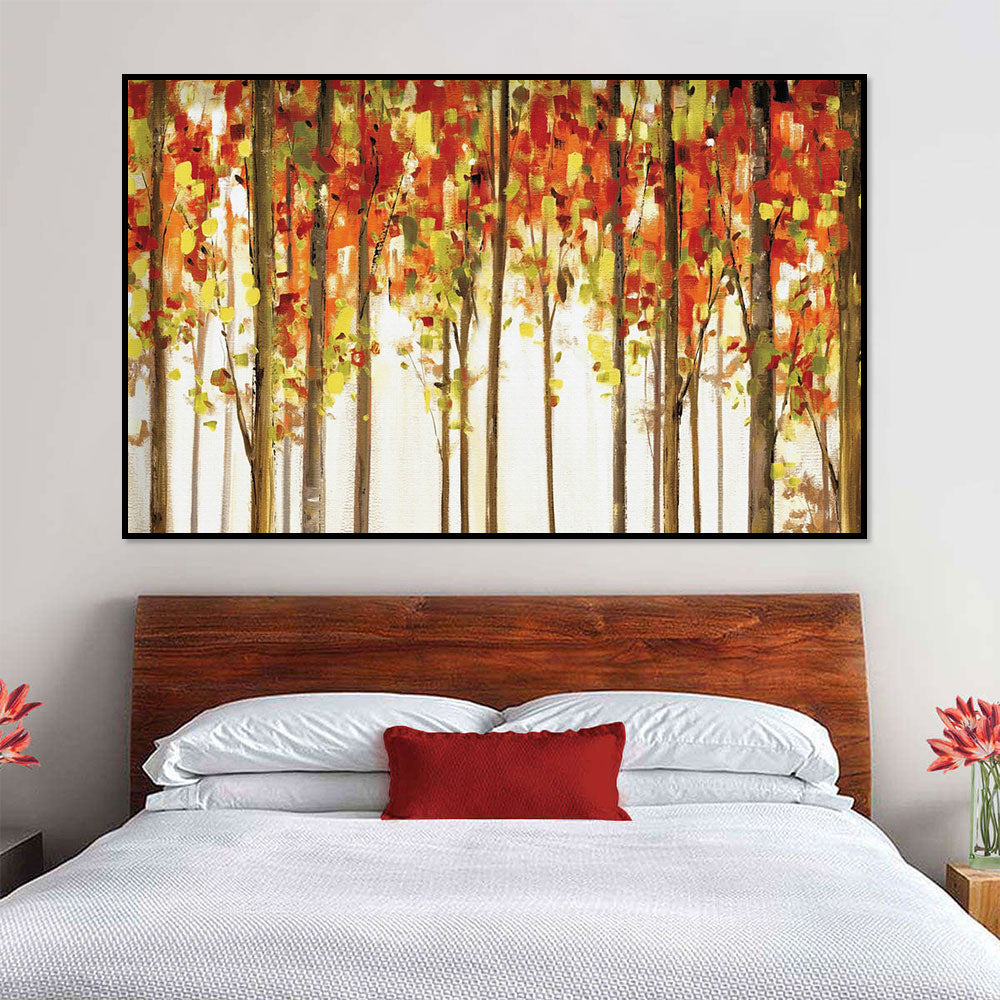 Vibrant Autumn Forest Canvas Wall Art 