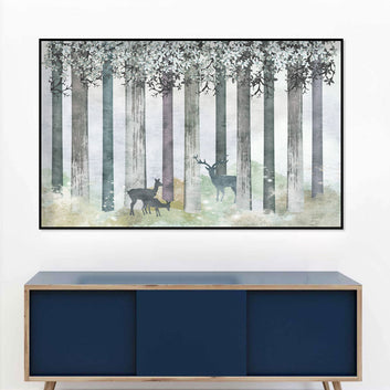 Enchanted Forest Deer Canvas Wall Art