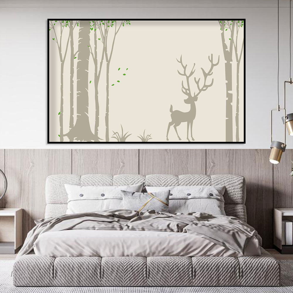 Serene Forest Deer Canvas Wall Art