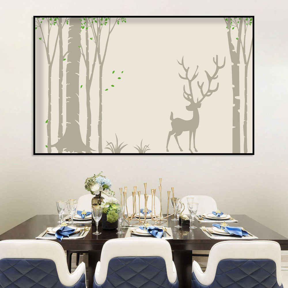 Serene Forest Deer Canvas Wall Art