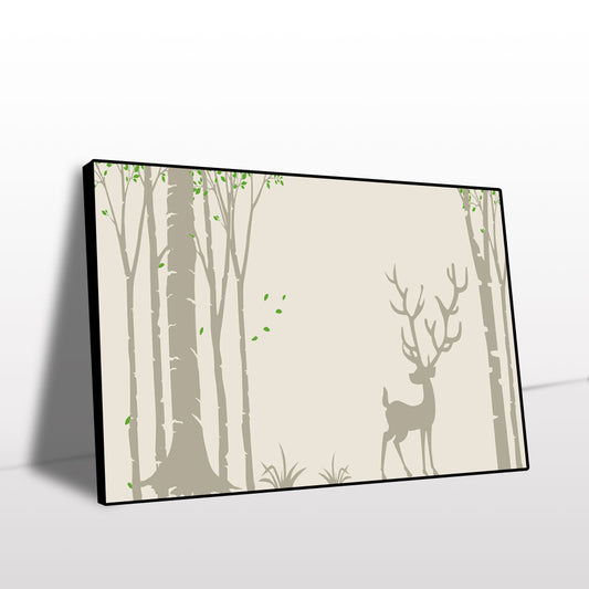 Serene Forest Deer Canvas Wall Art