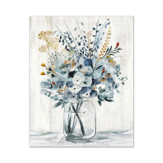 Vintage Floral Bouquet Canvas Wall Art