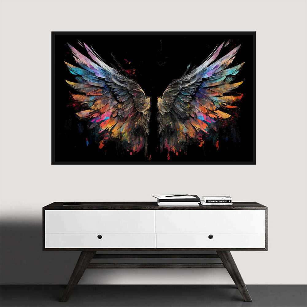 angel wings canvas wall art