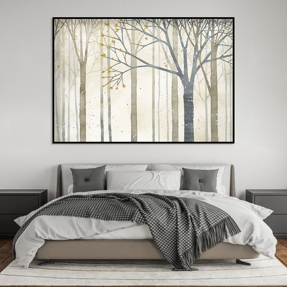 Serene Winter Forest Canvas Wall Art 