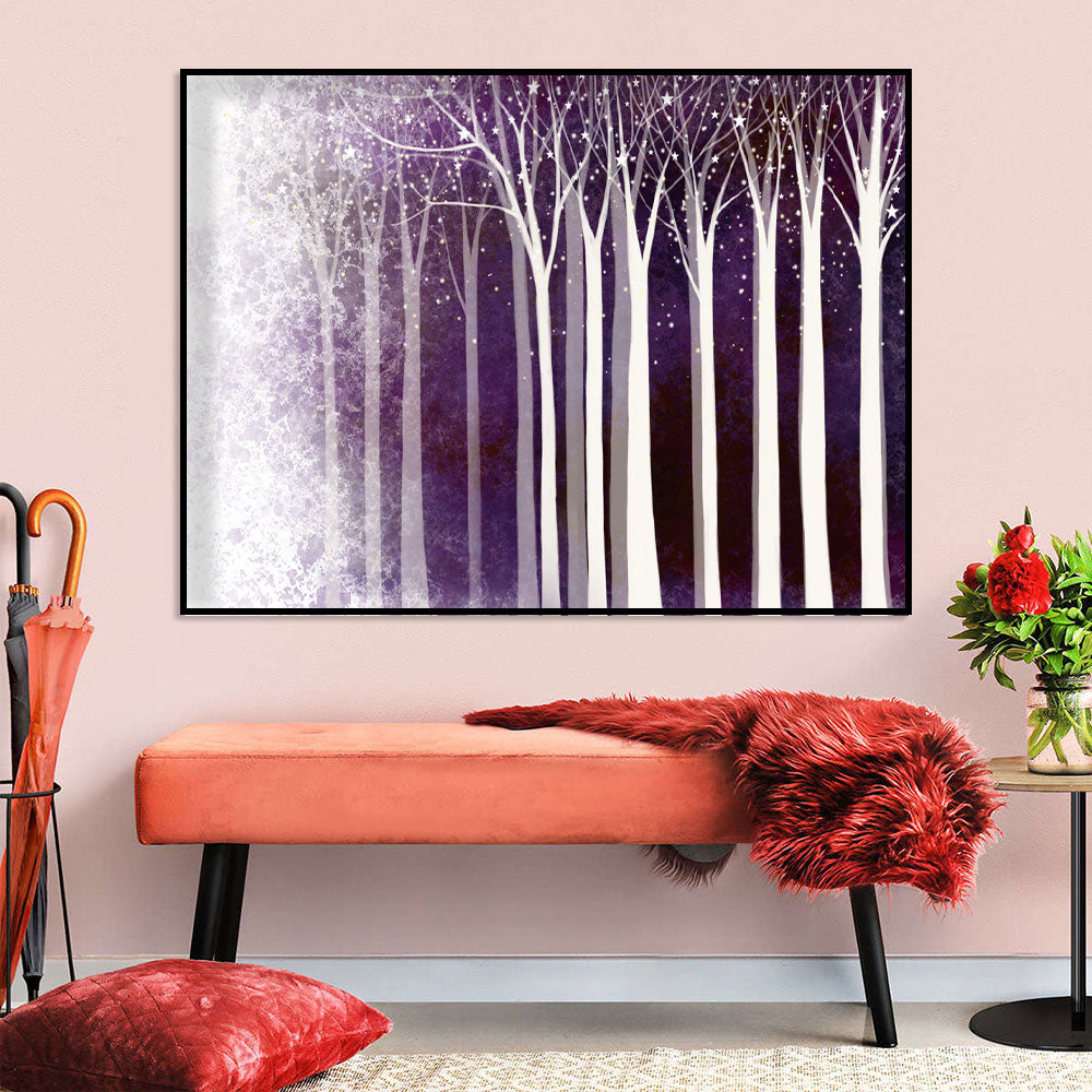 Enchanted Twilight Forest Canvas Wall Art