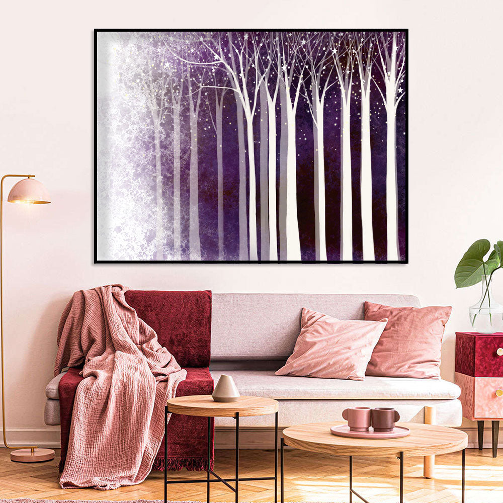 Enchanted Twilight Forest Canvas Wall Art