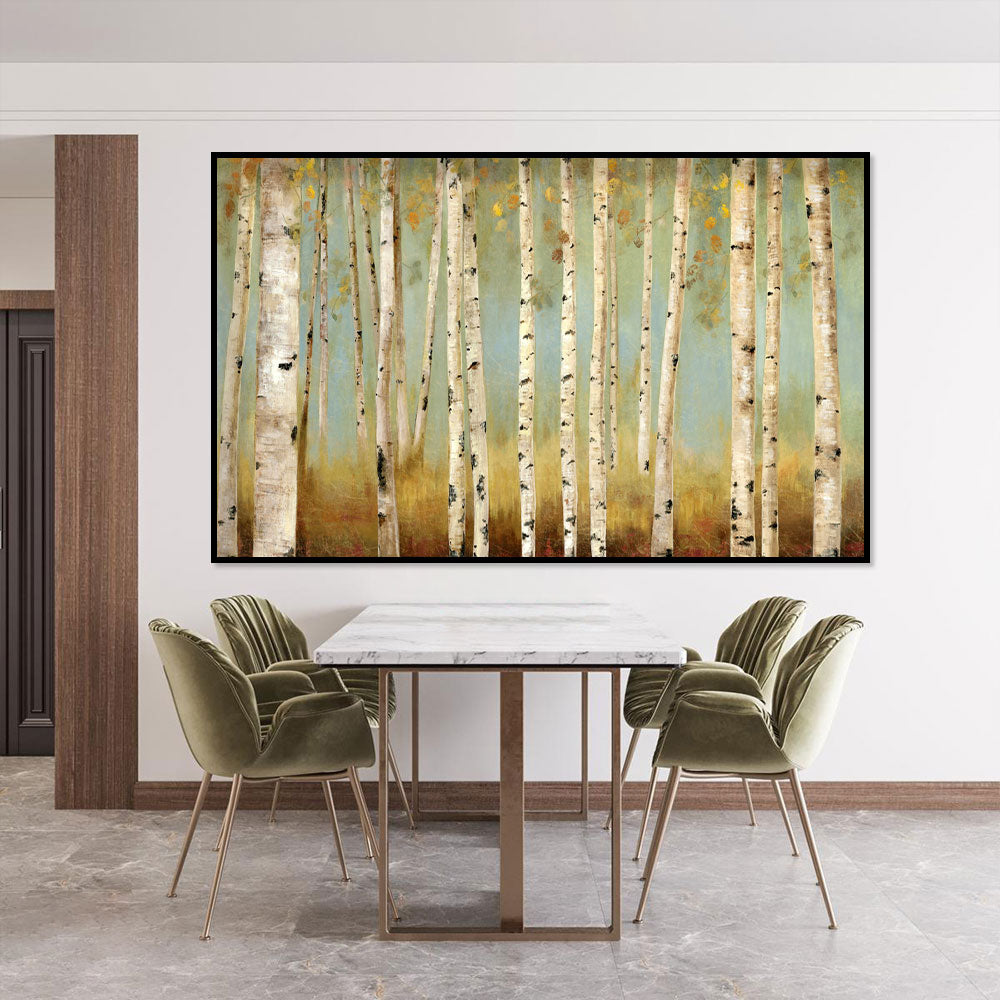 Serene Birch Forest Canvas Wall Art 