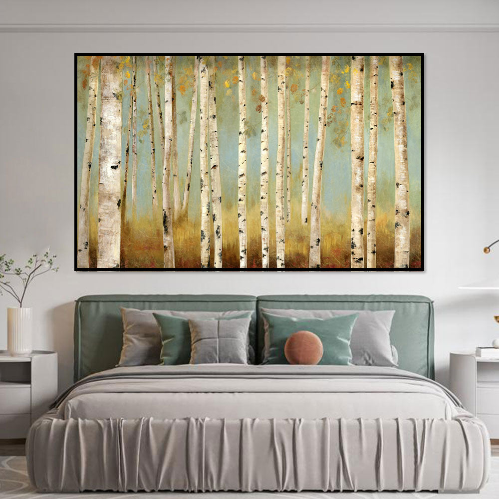 Serene Birch Forest Canvas Wall Art 