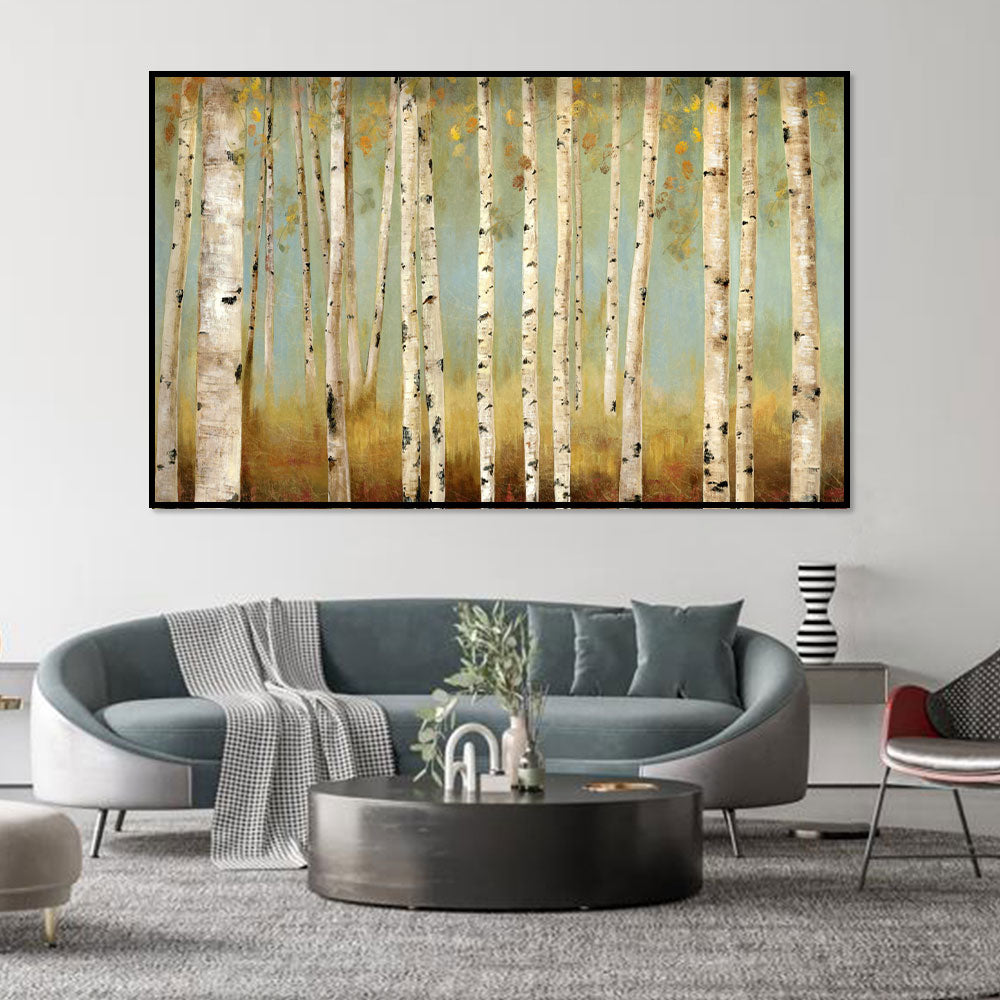 Serene Birch Forest Canvas Wall Art 