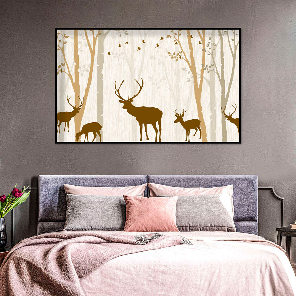 Serene Woodland Deer Canvas Wall Art