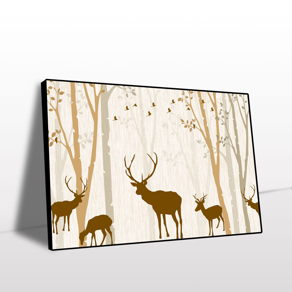 Serene Woodland Deer Canvas Wall Art