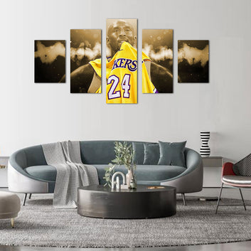 Kobe Bryant Lakers Canvas Wall Art - 5 Pieces