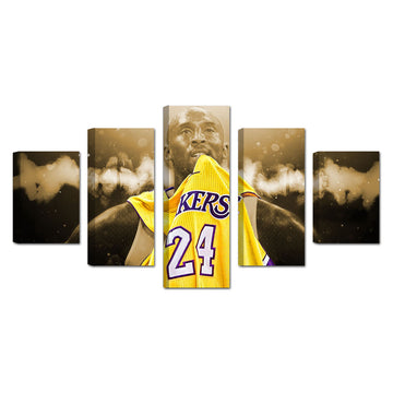 Kobe Bryant Lakers Canvas Wall Art - 5 Pieces