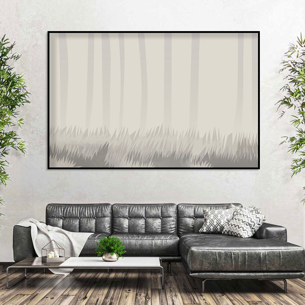 Minimalist Forest Silhouette Canvas Wall Art 