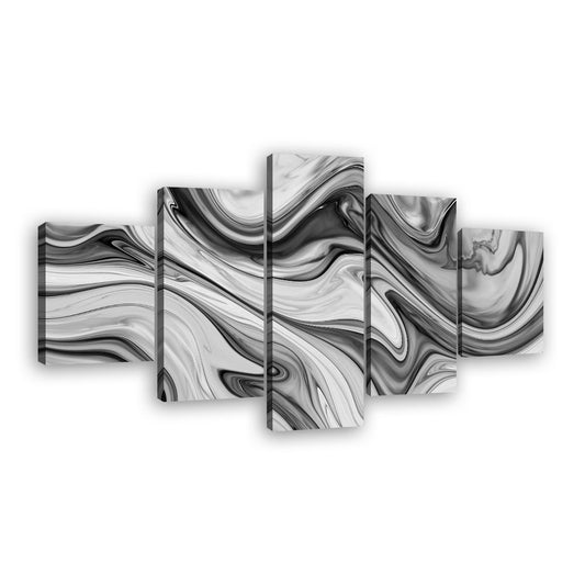 Abstract Black & White Pattern Canvas Wall Art