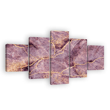 Abstract Pink Marble Stone Texture Canvas Wall Art