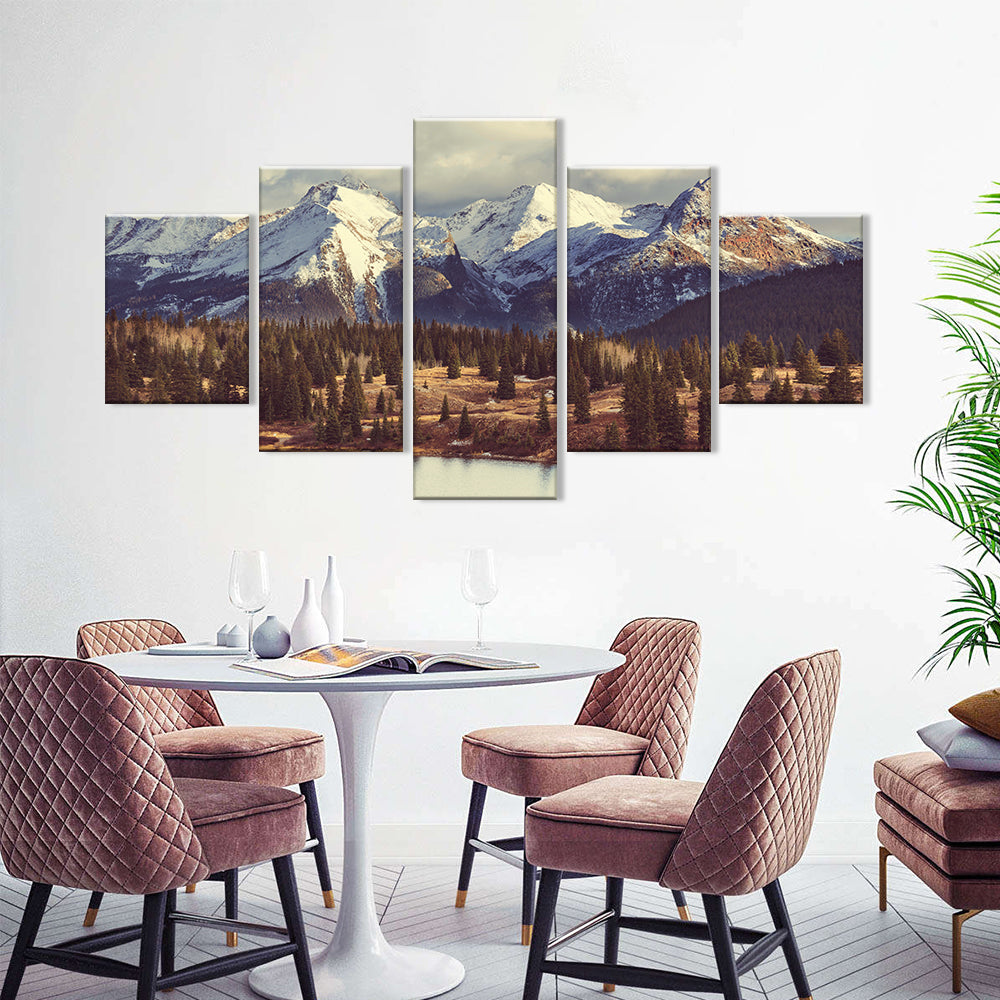 Snow-Covered Rocky Mountains canvas wall art