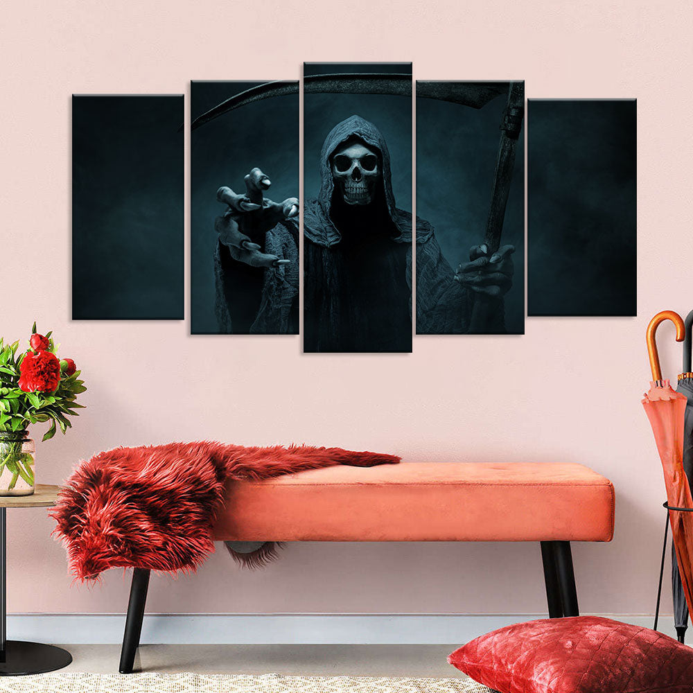 Scary Grim Reaper Canvas Wall Art