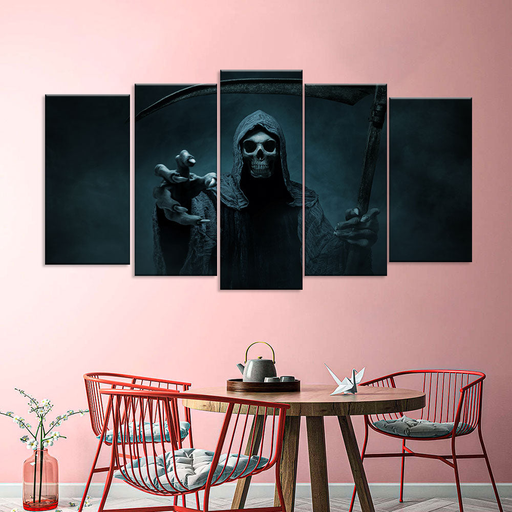 Scary Grim Reaper Canvas Wall Art