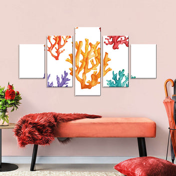 Abstract Colorful Sea Coral Canvas Wall Art