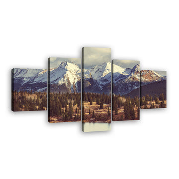 Snow-Covered Rocky Mountains canvas wall art