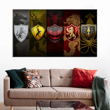 Game of Thrones Shield Banner Canvas Wall Art