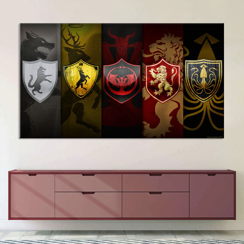 Game of Thrones Shield Banner Canvas Wall Art