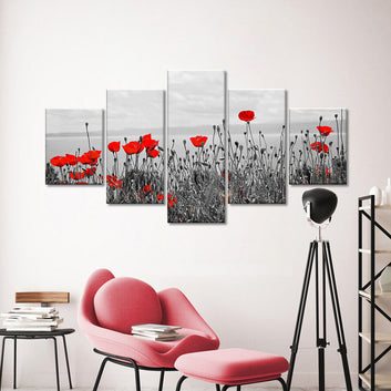 Stunning Poppy Field Canvas Wall Art