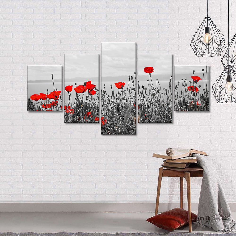Stunning Poppy Field canvas wall art