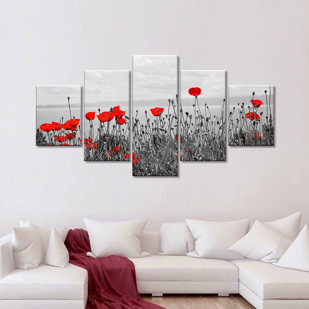 Stunning Poppy Field canvas wall art