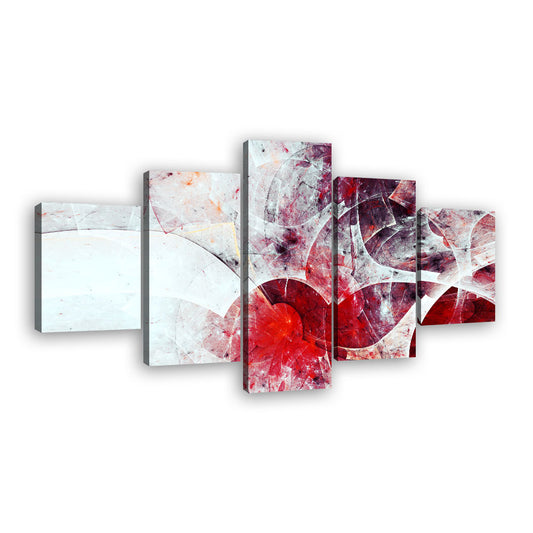 Abstract Digital Red Canvas Wall Art