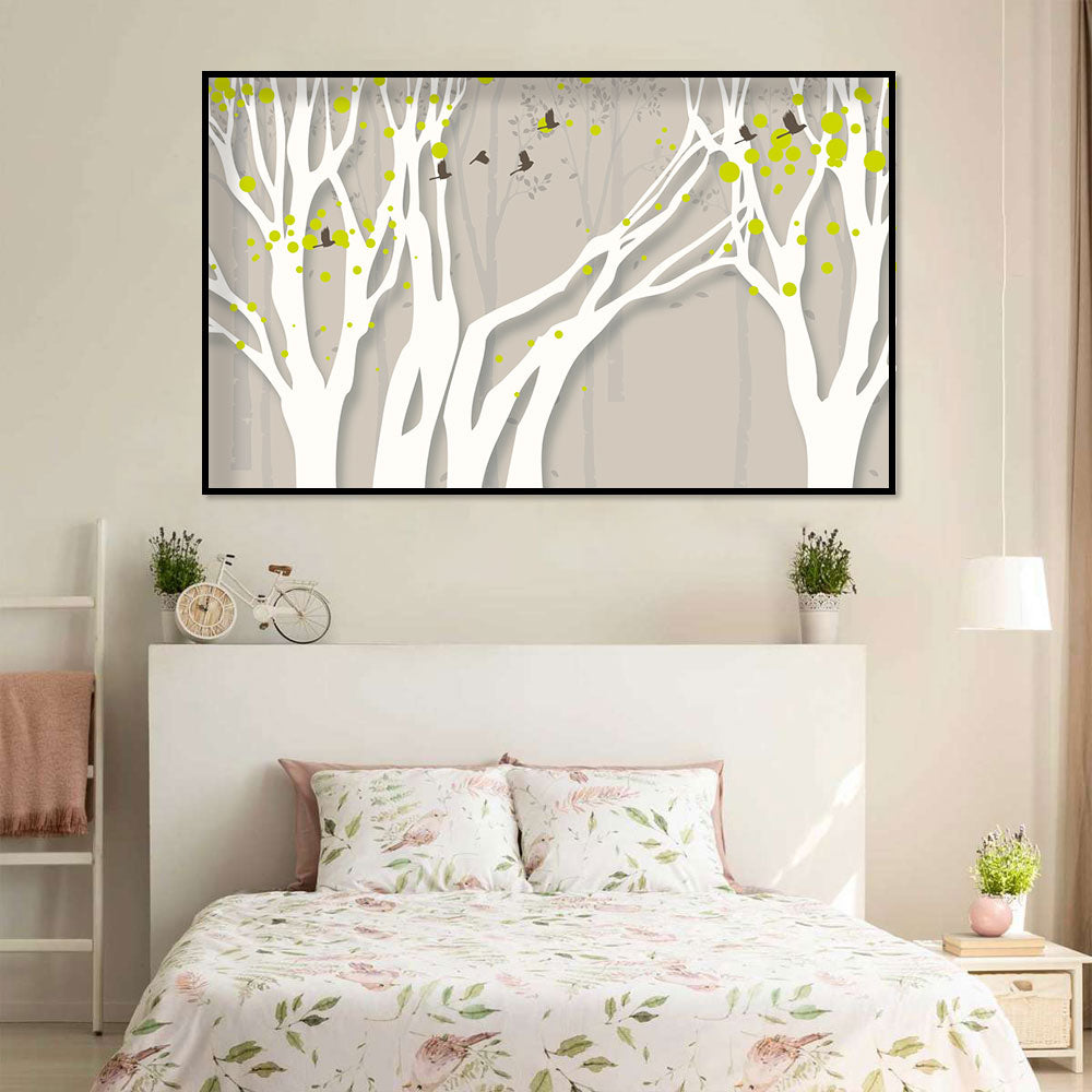 Tranquil Tree Silhouettes Canvas Wall Art