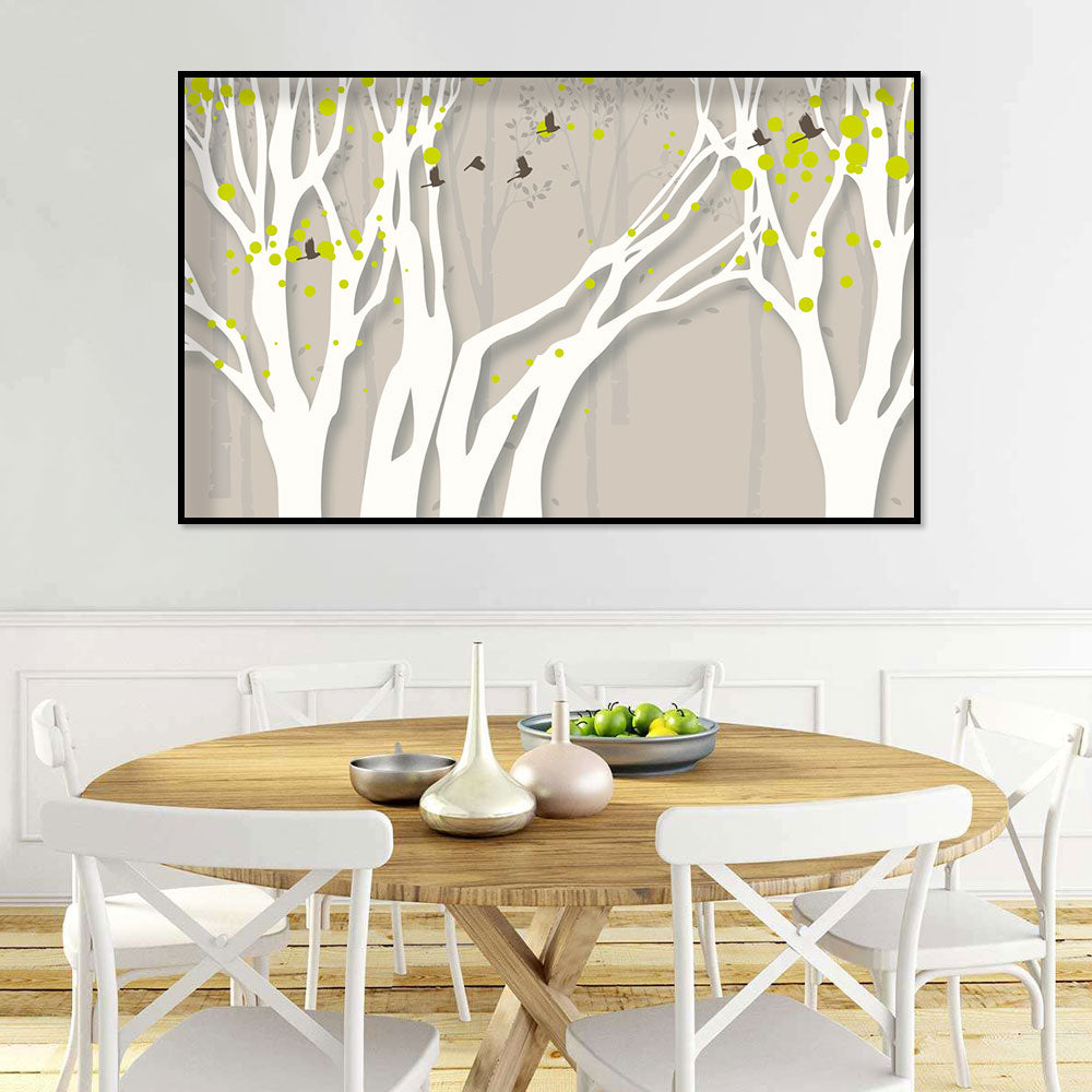 Tranquil Tree Silhouettes Canvas Wall Art