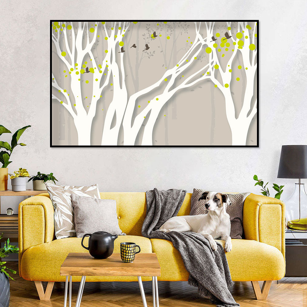 Tranquil Tree Silhouettes Canvas Wall Art