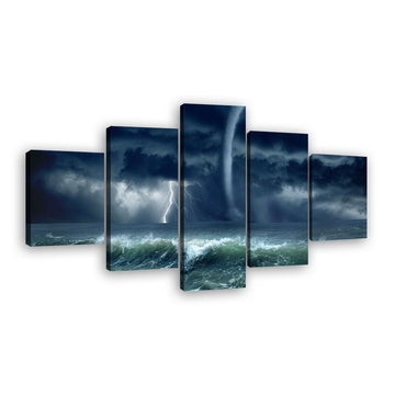 Stormy Sea Tornado canvas wall art