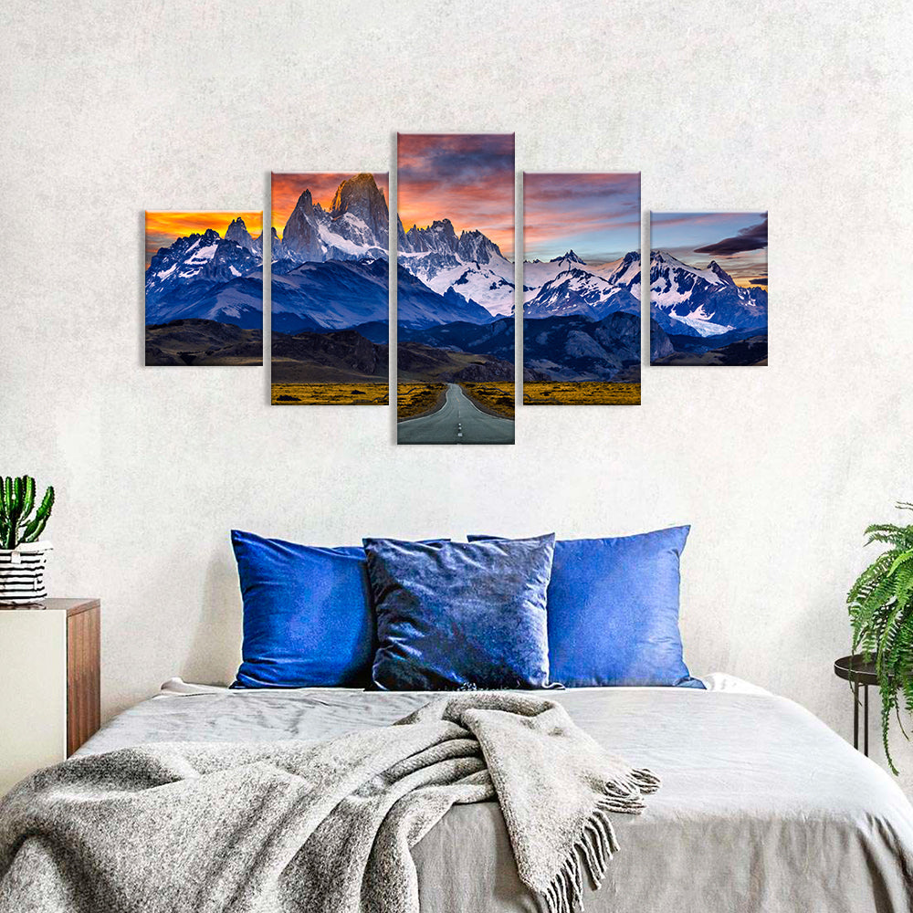 Highway to Snowy Mountain canvas wall art