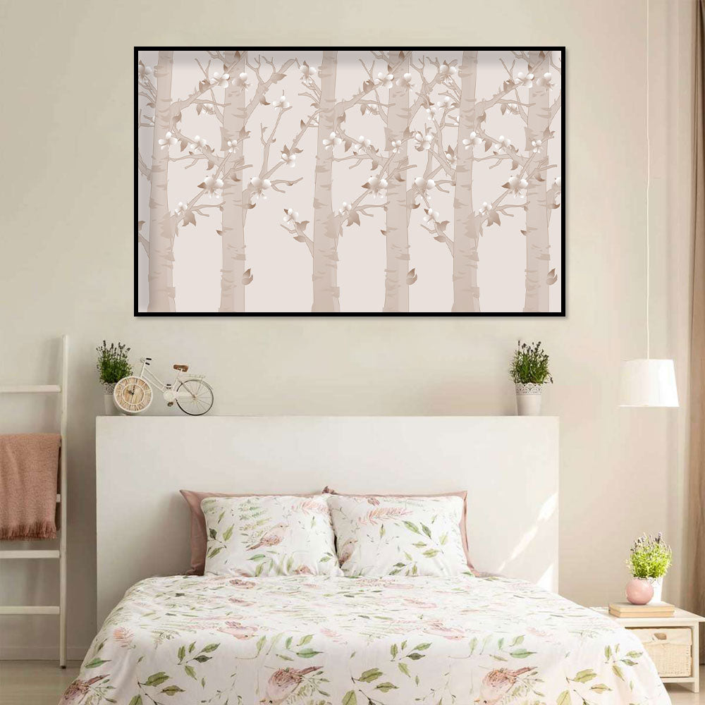 Blossoming Birch Forest Canvas Wall Art