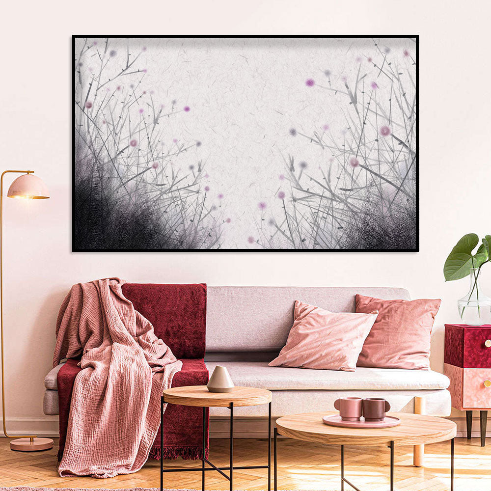 Delicate Wildflowers Canvas Wall Art