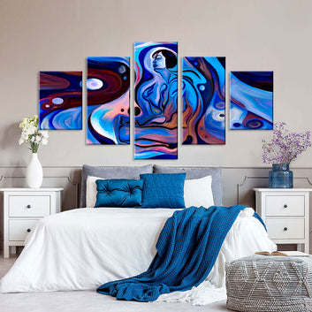 Abstract Woman Face Canvas Wall Art