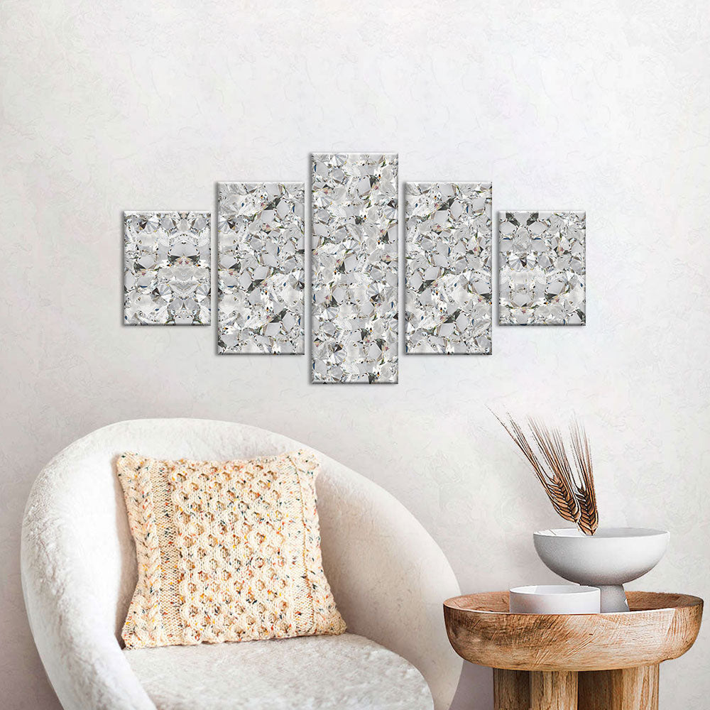 Abstract Crystal Diamond Canvas Wall Art