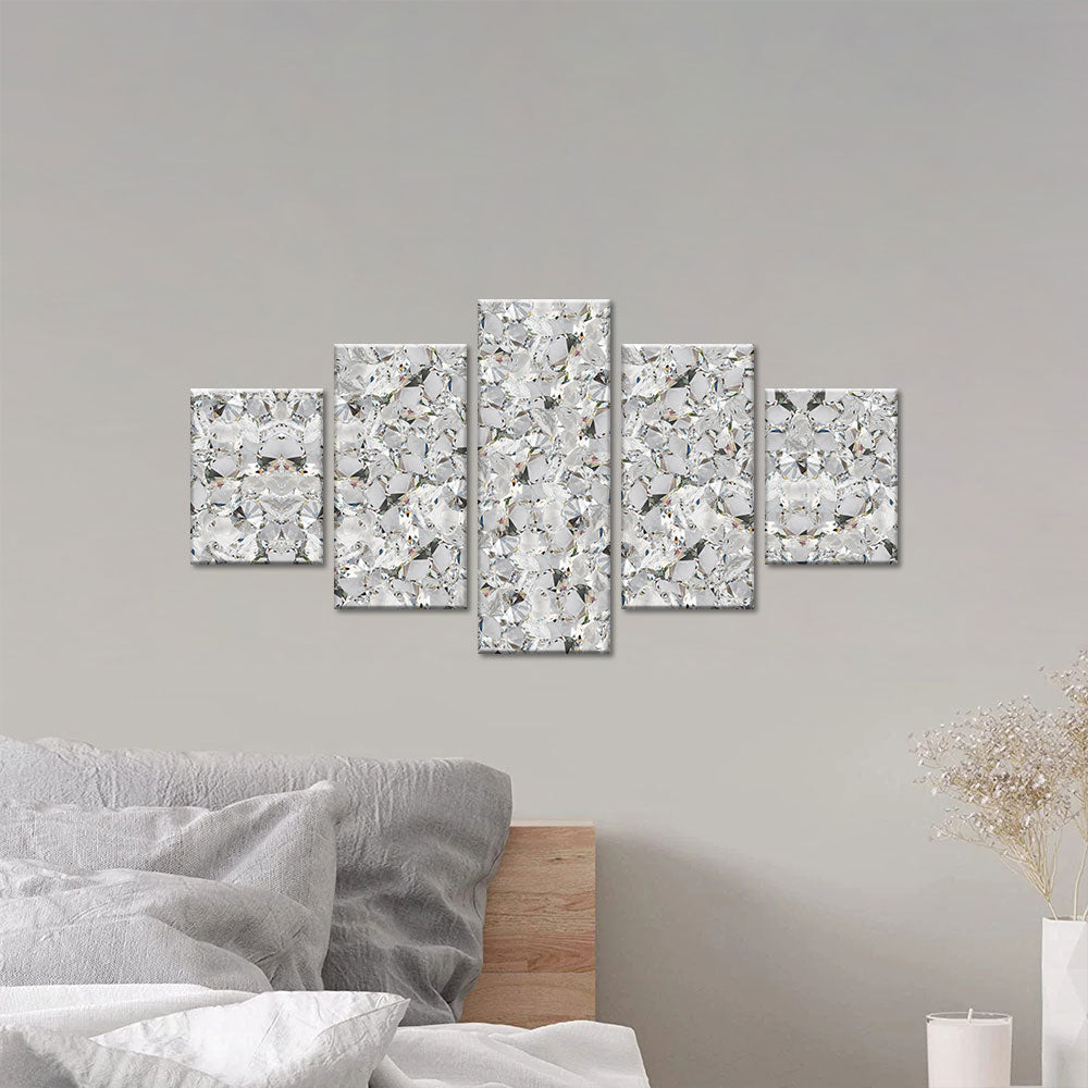 Abstract Crystal Diamond Canvas Wall Art