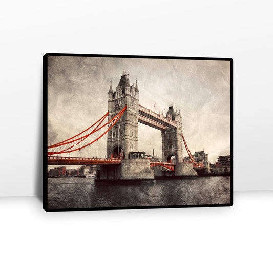 Vintage Tower Bridge Canvas Wall Art