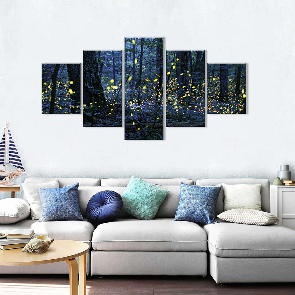  Fireflies in Forest canvas wall art