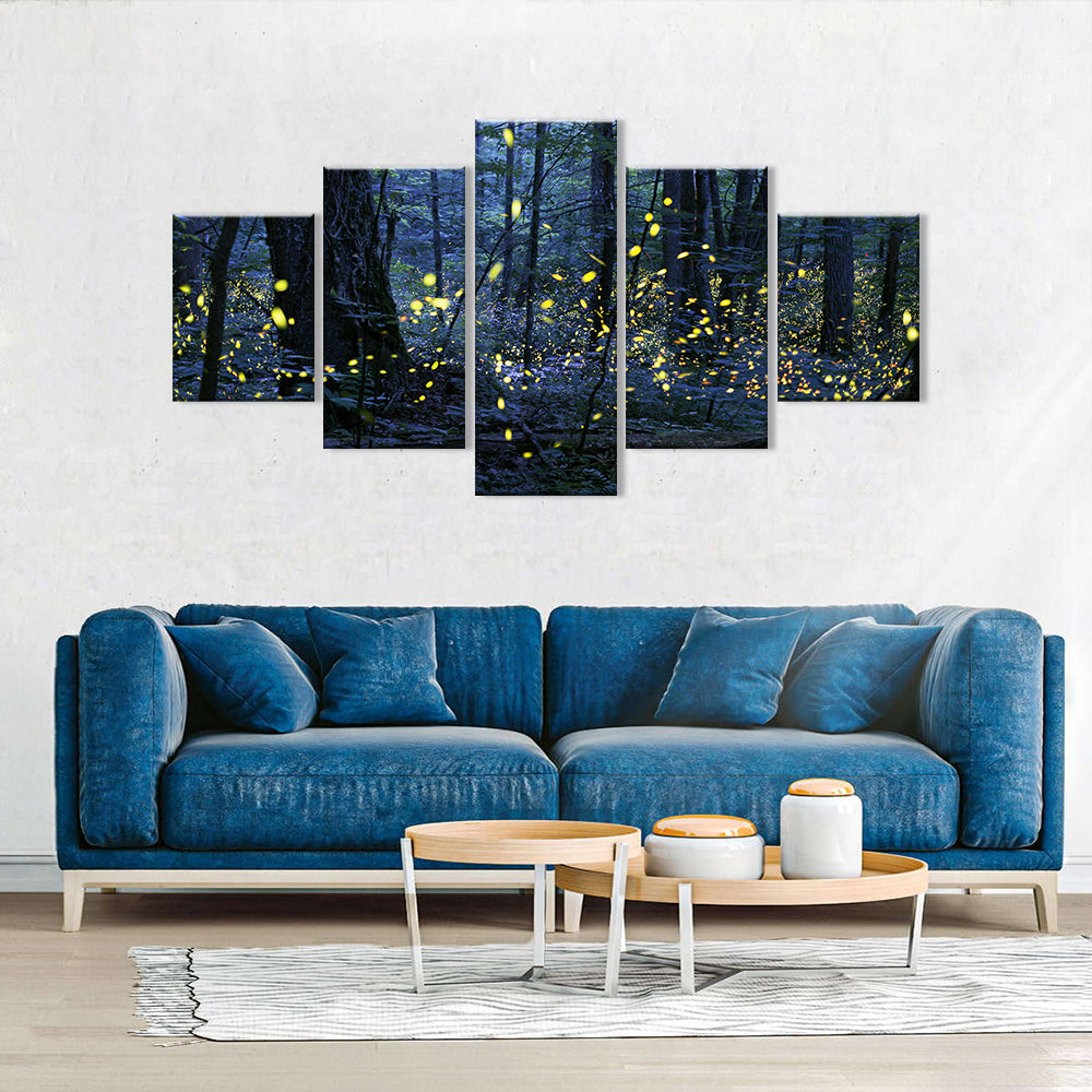  Fireflies in Forest canvas wall art