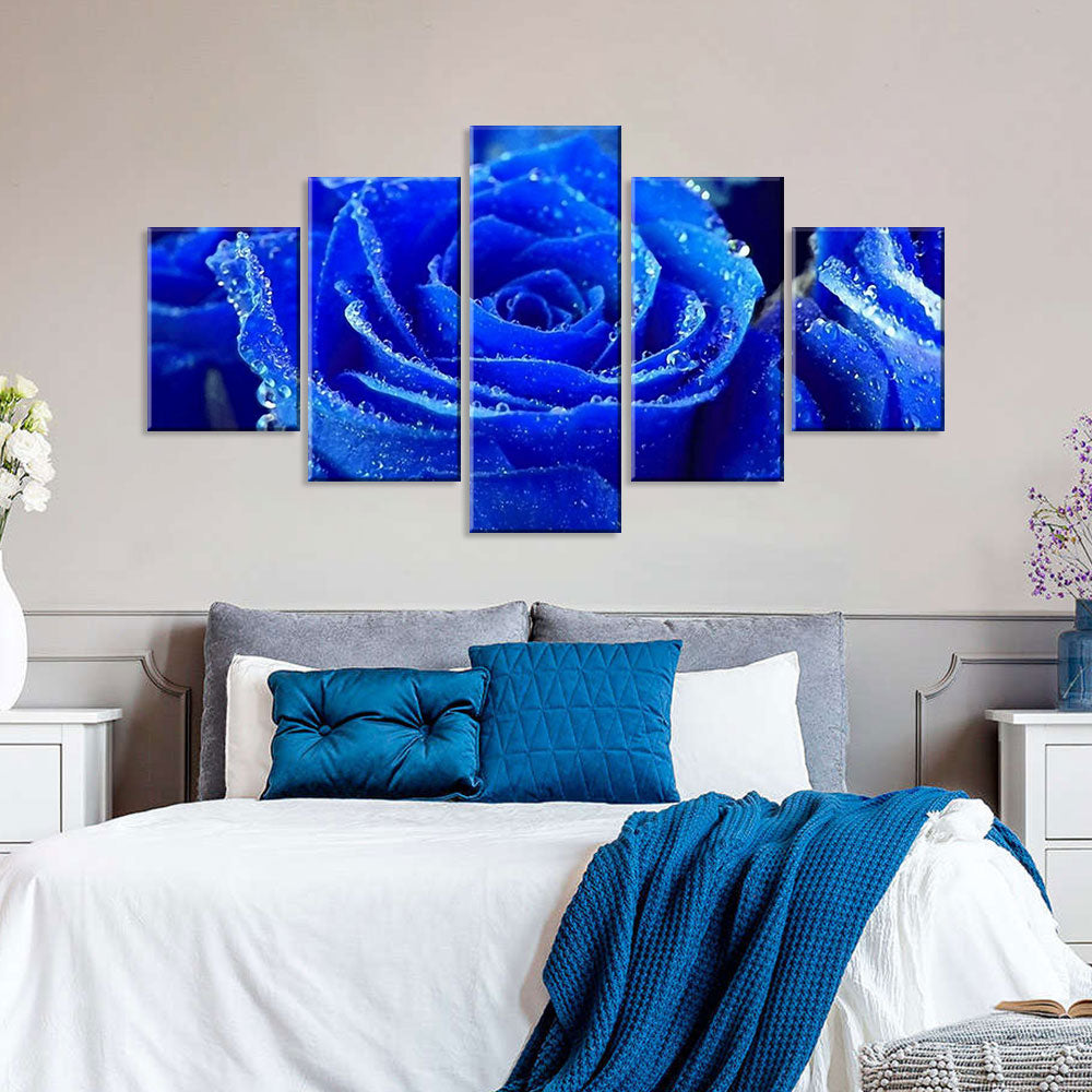 Beautiful Dark Blue Rose Canvas Wall Art