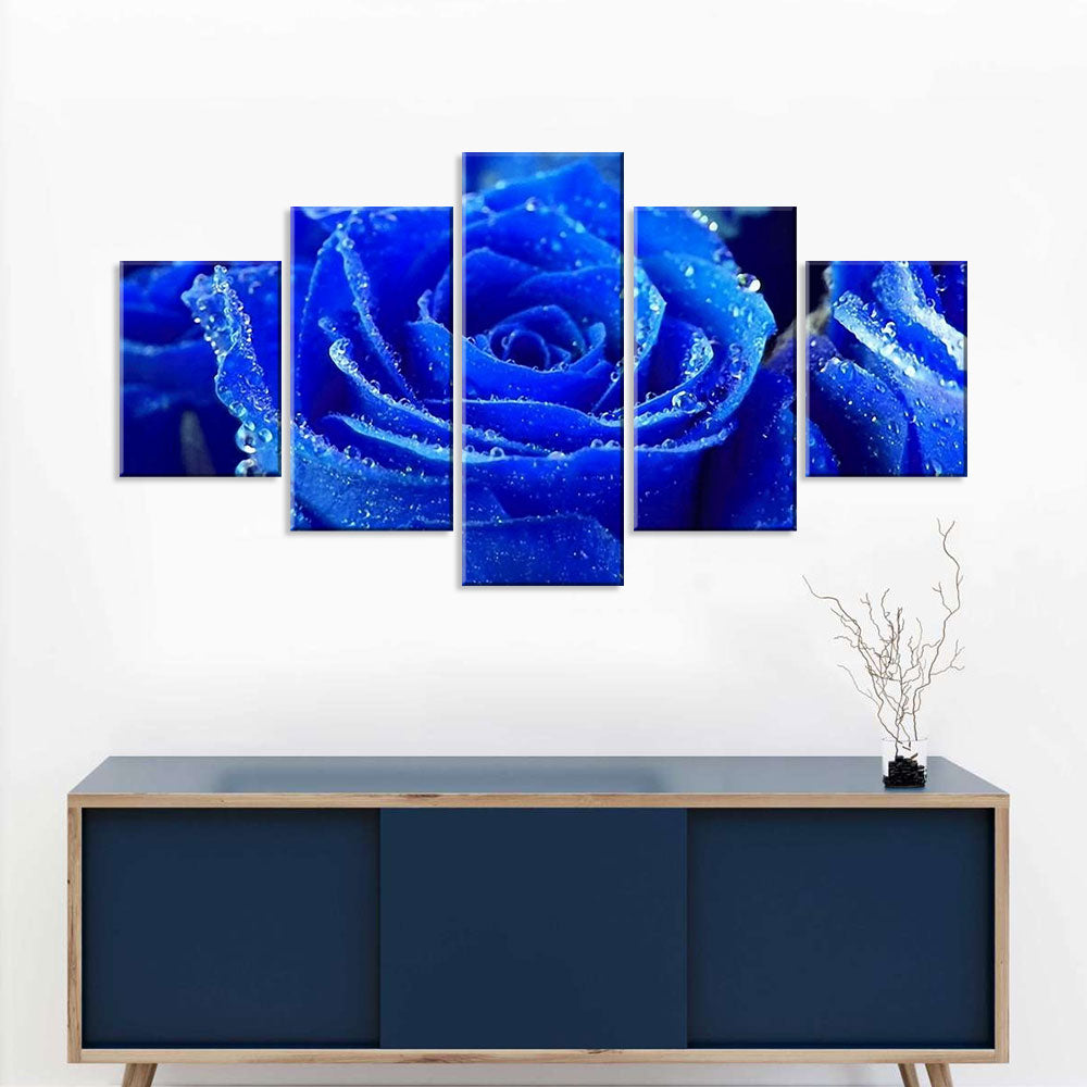 Beautiful Dark Blue Rose Canvas Wall Art