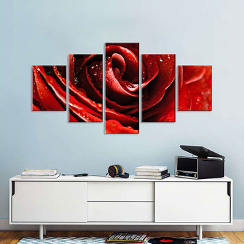 Dark Red Rose Canvas Wall Art