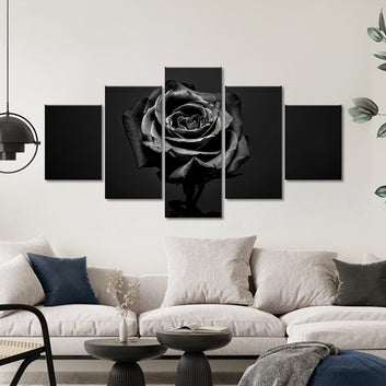 Black & White Rose Canvas Wall Art